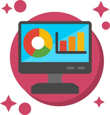 düz biçimli veri analitik simgesi