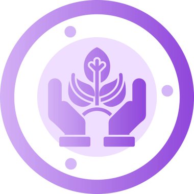 Bir bitki simgesinin vektör illüstrasyonu