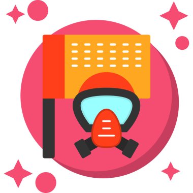 Bir kaskın vektör illüstrasyonu