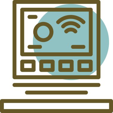 Bilgisayar. Web simgesi basit illüstrasyon