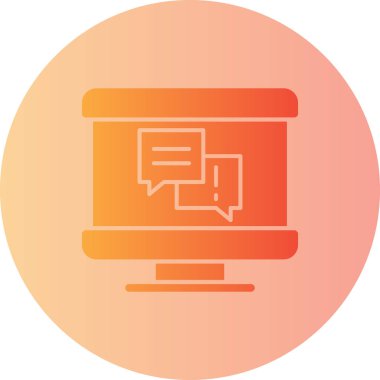 Sohbet simgesi vektör illüstrasyonu