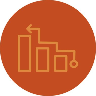 Çemberdeki bir grafiğin vektör simgesi