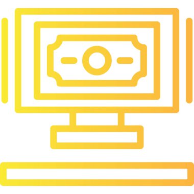 Dizüstü bilgisayar simgesi vektör çizimi