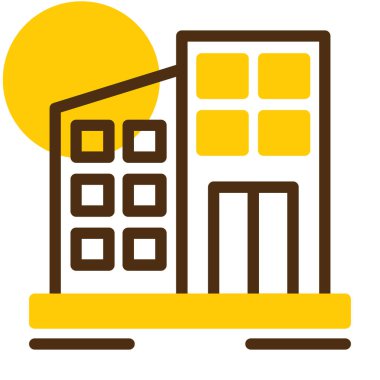 Bina simgesi, vektör illüstrasyonu