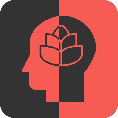 Bitkili bir ağacın vektör simgesi tasarımı