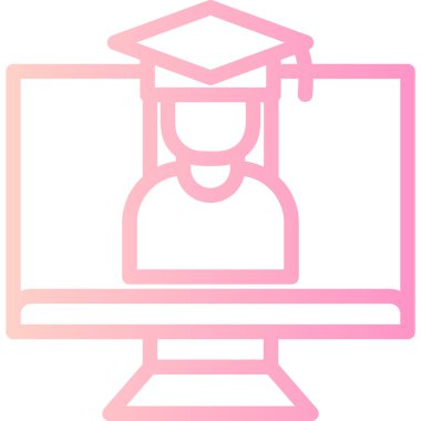 Öğrenci. Web simgesi basit illüstrasyon