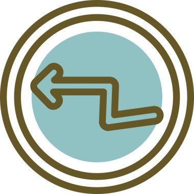 Yol işareti simgesinin vektör illüstrasyonu