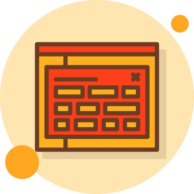 Hesap makinesi. Web simgesi vektör illüstrasyonu