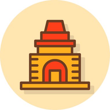 Bina. Web simgesi basit illüstrasyon