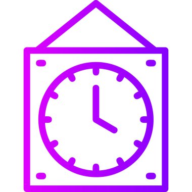 Alarm saati simgesi, vektör illüstrasyonu