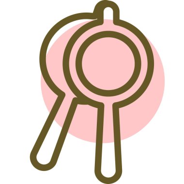 Büyüteç simgesi. Basit resimleme.