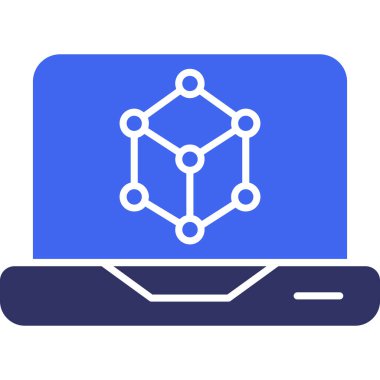 dizüstü bilgisayar web simgesi basit illüstrasyon