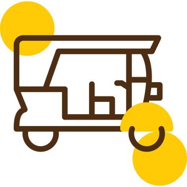 Tramvay simgesi, modern vektör illüstrasyon tasarımı