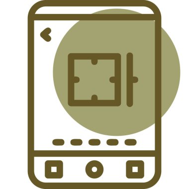 Akıllı telefon simgesi. Web için basit telefon vektör simgeleri çizimi