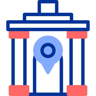 bina konumu haritası simgesi düz biçimli