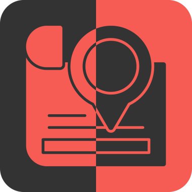 konum haritası gezinme simgesi katı biçiminde