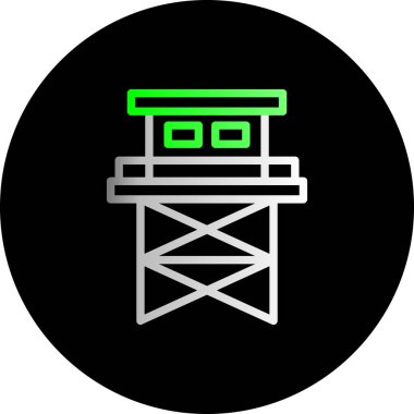 Kule. Web simgesi basit illüstrasyon