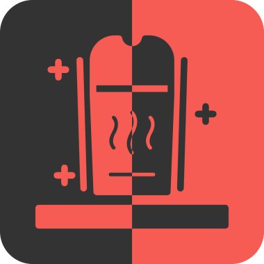 Kahve makinesi simgesi, vektör illüstrasyonu