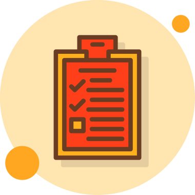 Denetim listesi simgesini, basit vektör çizim