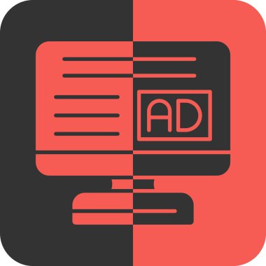 Simge vektör illüstrasyonu reklam ediliyor