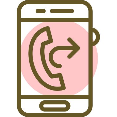 Cep telefonu. Web simgesi basit illüstrasyon