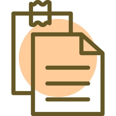 belge dosya simgesi, basit vektör illüstrasyonu