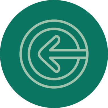 Benzersiz ok vektör çizgisi simgesi