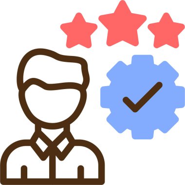 Müşteri derecelendirme. Basit illüstrasyon