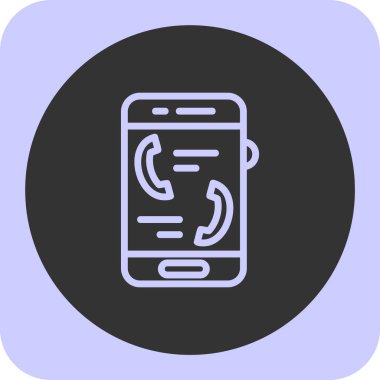 Telefon simgesinin vektör illüstrasyonu