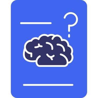 Beyin. Web simgesi basit illüstrasyon