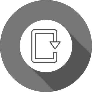 Moda biçimi izole edilmiş arkaplan indirme simgesi