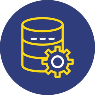 veritabanı. Web simgesi basit illüstrasyon