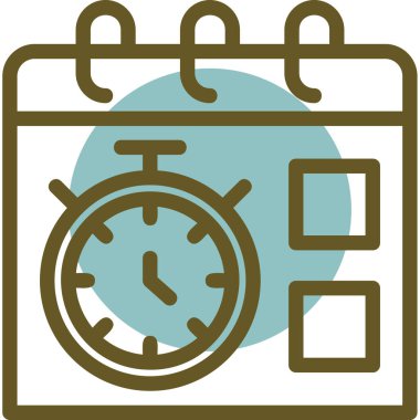 Alarm saati simgesi, vektör illüstrasyonu