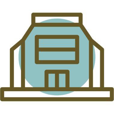 Modern yapı simgesinin vektör illüstrasyonu