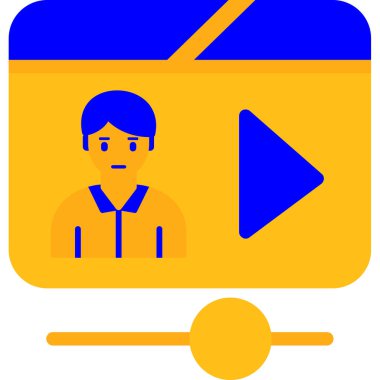 Televizyon. Web simgesi basit illüstrasyon