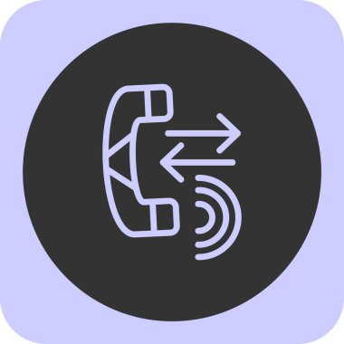 Bir çağrı simgesinin vektör illüstrasyonu