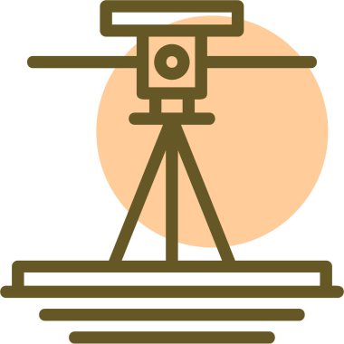 teleskop simgesi vektör illüstrasyonu