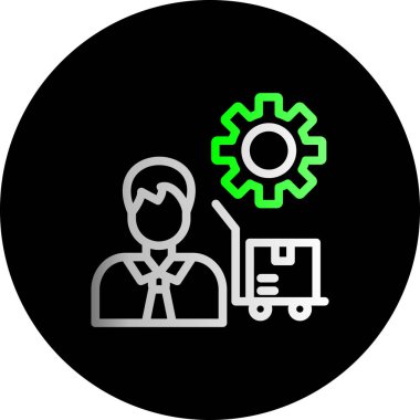 dişli ve mobil servis kavramının vektör simgesi