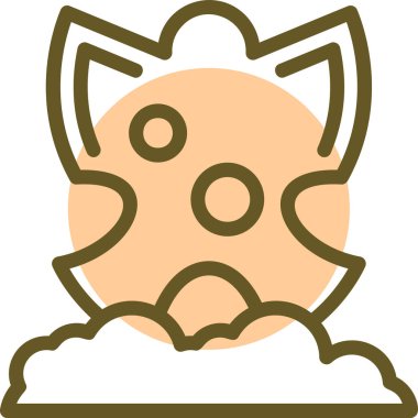 Kedi. Web simgesi basit tasarım