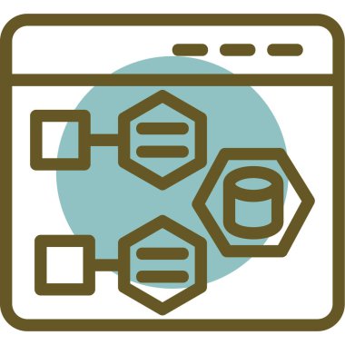 Benzersiz ağ ikonu vektör illüstrasyonu