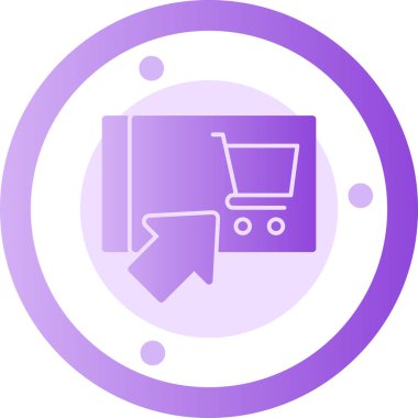 Alışveriş simgesi, vektör illüstrasyonu