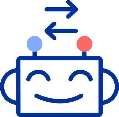 Bir gülümseme simgesinin vektör illüstrasyonu