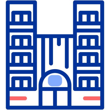 yapı binası simgesi ana hatları biçiminde