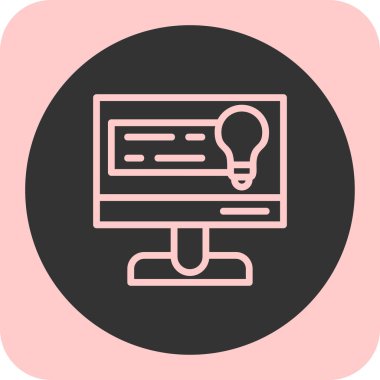 web simgesi, ampul vektör illüstrasyon