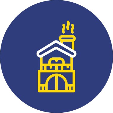 Bina. Web simgesi basit illüstrasyon