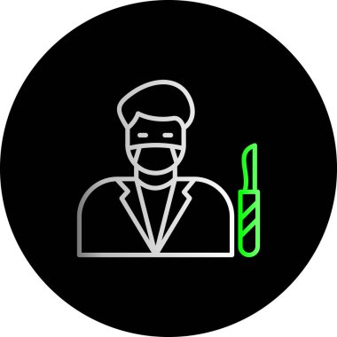 doktor simgesi, vektör illüstrasyonu