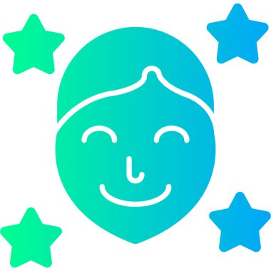 yıldız gülümsemesi. Basit tasarım