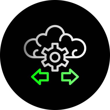 bulut hesaplama vektörü simgesi