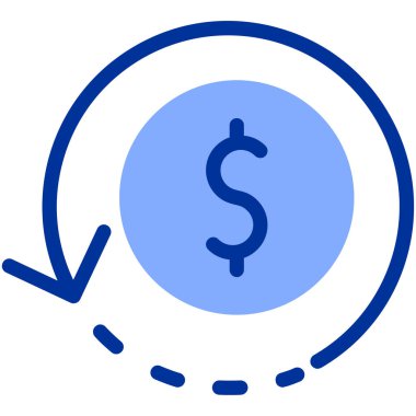 Dolu para dolar simgesi - taslak biçimi