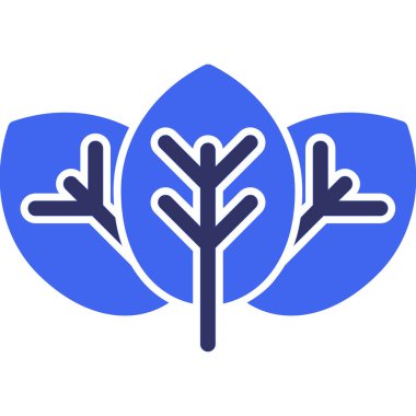 Bir ağaç simgesinin vektör illüstrasyonu